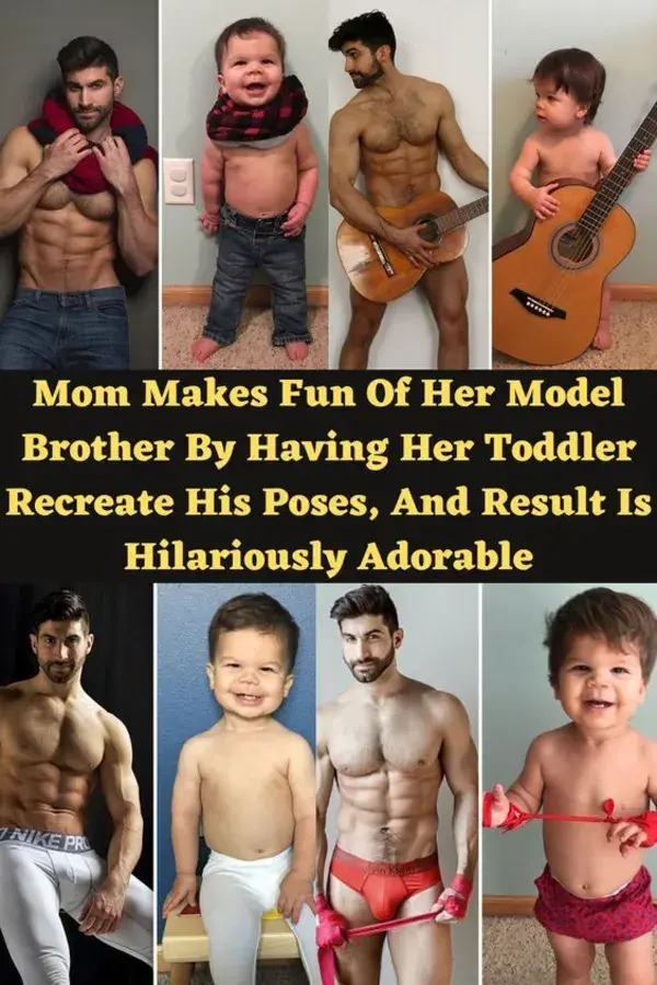 Mom Makes Fun Of Her Model Brother By Having Her Toddler Recreate His Poses And Result IsHilariously