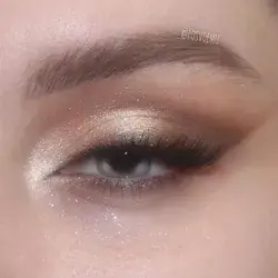 Gold brown eye look