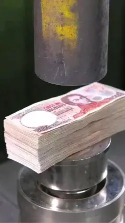 Money vs hydraulic press