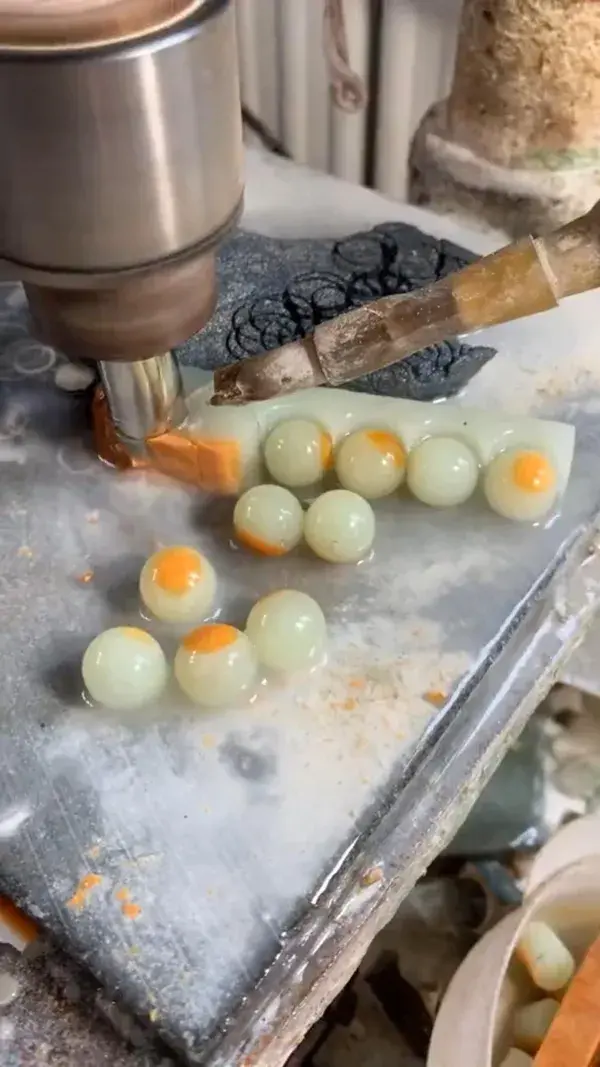 Production of stone beads