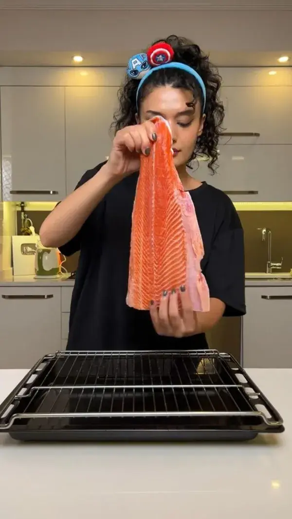 Cooking salmon 🍣 is masterful