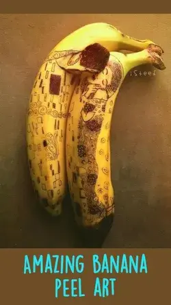 Amazing banana peel art