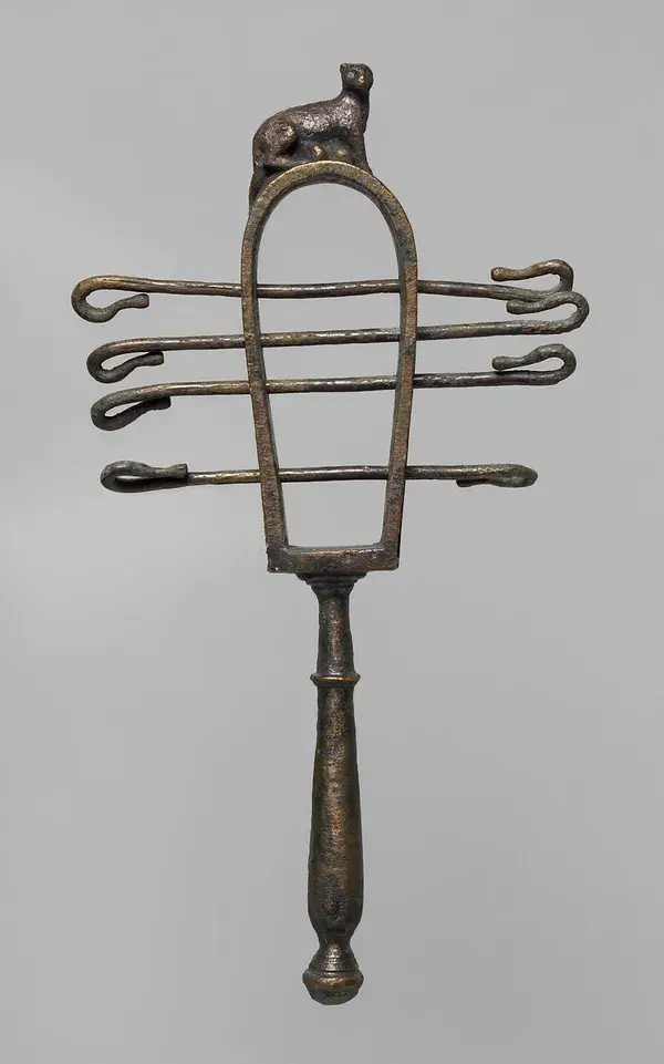 Sistrum with Cat, Egypt