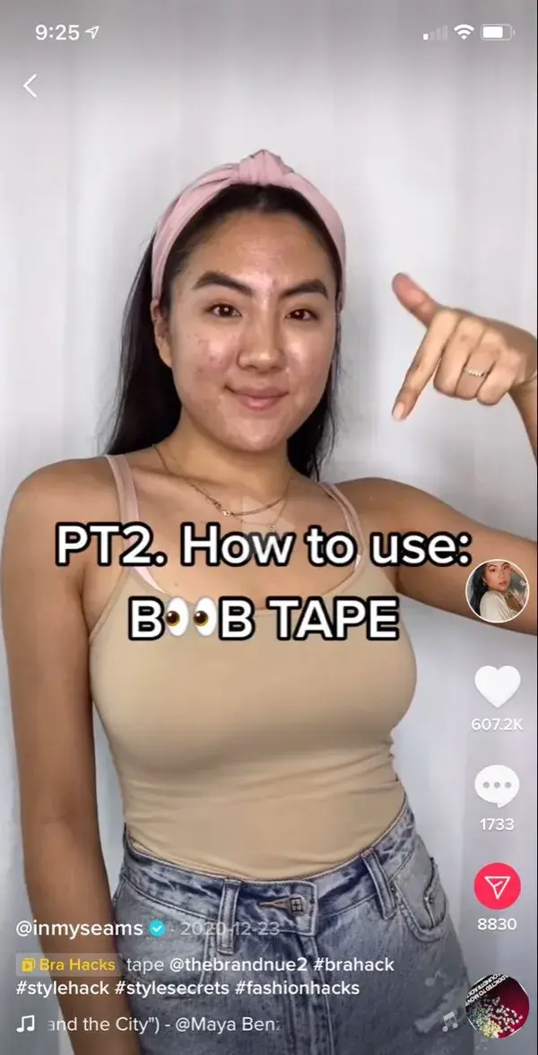 Janette Ok(@inmyseams) on TikTok: tape @thebrandnue2 #brahack #stylehack #stylesecrets #fashionhacks