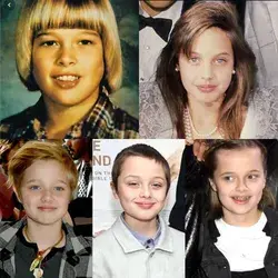 Angelina jolie and brad pitt kids at the same age 11 years old childhood