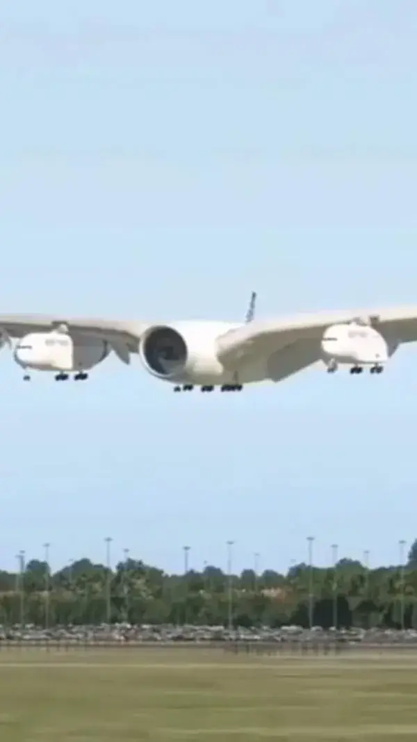 The plane and the engines are swapped