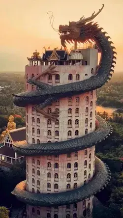 House of Dragon Temple in Thailand