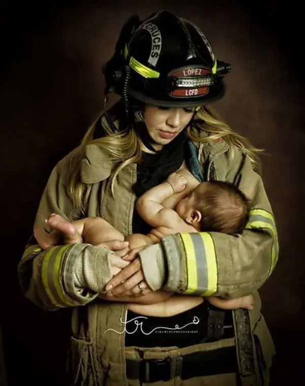 "A Mother's Hero: Firefighting Moms in Action"