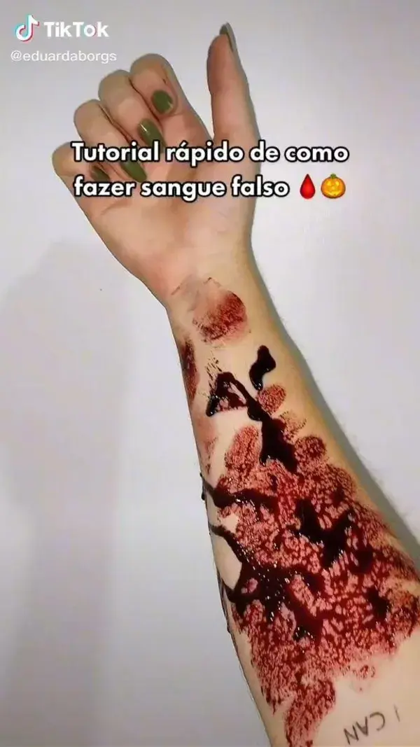 Como fazer sangue falso..