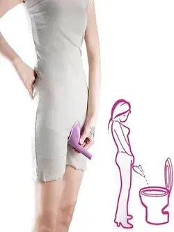 1pc Pink Female Standing Urinal/Portable Car Toilet Reusable Standing Urine Emergency Urinal Artifact for Ladies