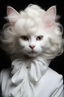 Cat white elegant