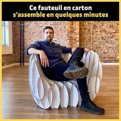 Ce fauteuil en carton s’assemble en quelques minutes