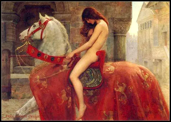 Lady Godiva - Counted Cross Stitch Patterns - Printable Chart PDF Format Needlework Embroidery Crafts DIY DMC color