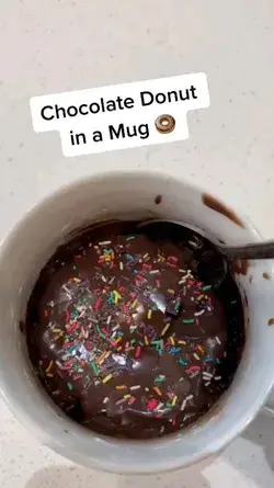 chocolate doughnut in a mug 🍩🍩