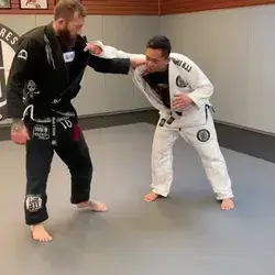 Smooth BJJ move leading to nice takedown