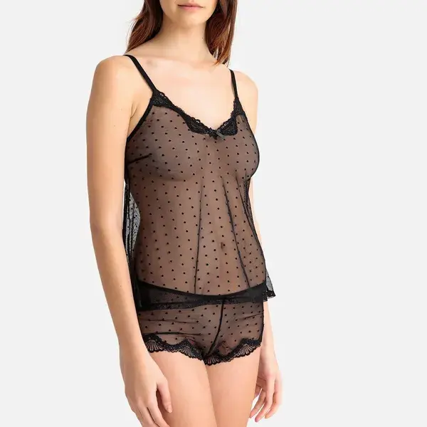 La Redoute Collections - Pijama Con Short De Tul Plumetis Transparente