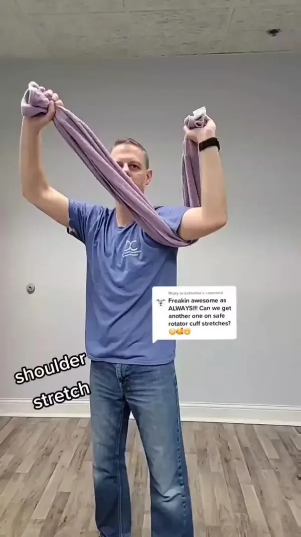 Shoulder stretch at home