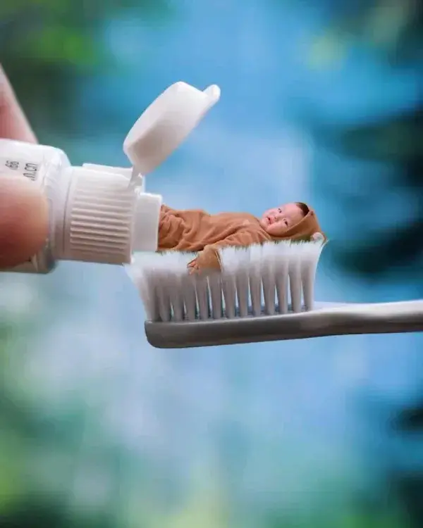 Cute Child coming out from Toothpaste ❤️😍🥰