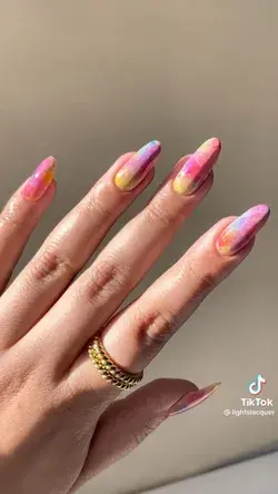 Tie dye mani