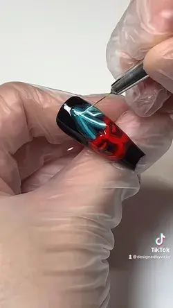 Neon Cherry Press On Gel Nails TUTORIAL