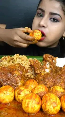 ASMR Eating Spicy Fish Fry, Chicken Curry, Leg Piece, Biryani Big Bites ASMR Eating Mukbang Video