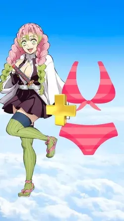 Demon slayer characters in swimsuit mode | Mitsuri Kanroji wearing swimsuit #demonslayer