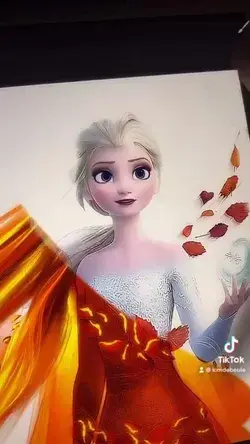 Elsa as fire queen