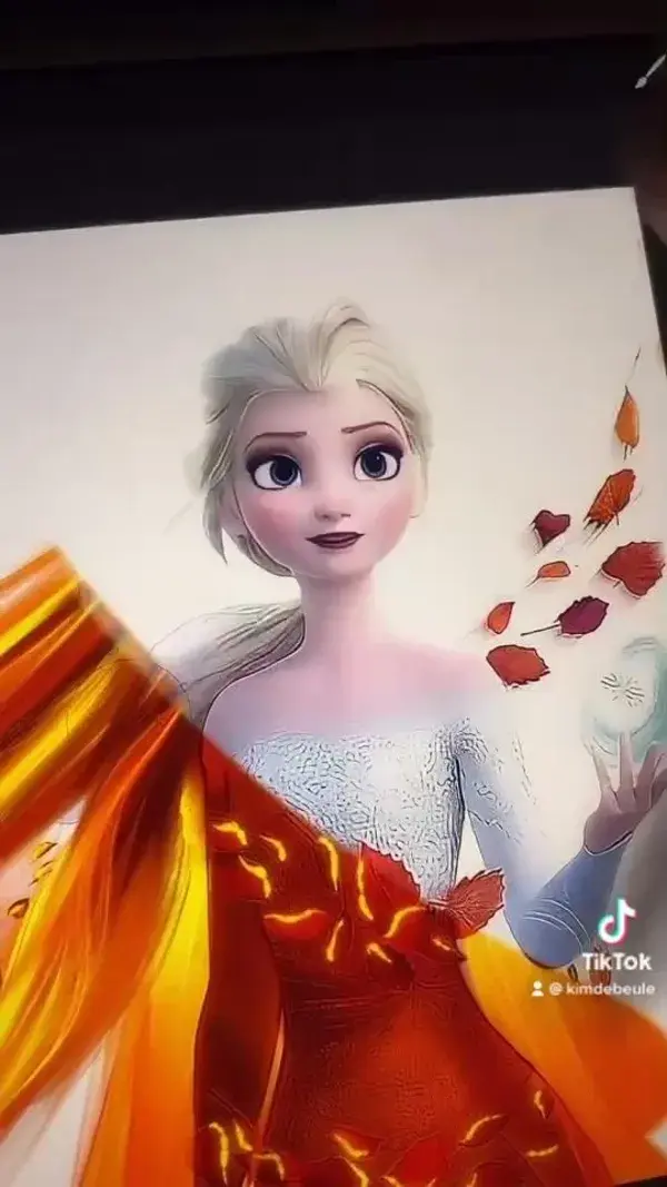 Elsa as fire queen