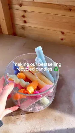 making our bestselling  recycled candles ♻️