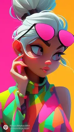 Colorful designs and used as mobile screen wallpaper