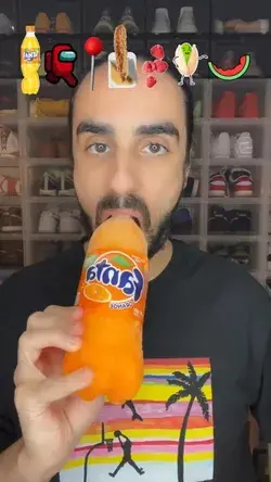 Food ASMR Eating a Frozen Fanta Bottle and other cool snacks!