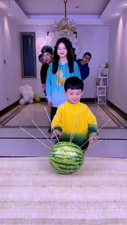 The challenge of eating watermelon | #Funny #PartyGameChallenge #FamilyGameChallen