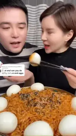 Noodle and egg mukbang follow me for more <33