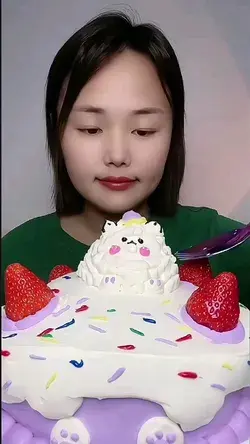 ASMR cake 🎂 purple