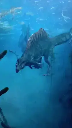 imagine living with swimming with prehistoric dinosaurs