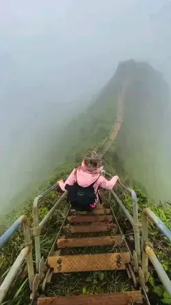 Stairway to heaven in Oahu, Hawaii