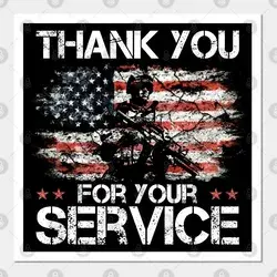 Thank You For Your Service Patriotic Veterans Day Wall And Art Print | Veteran