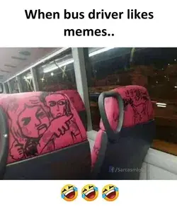 Sarcasm : When bus driver likes memes...