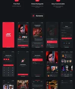 Movia - Movies Streaming App UI Kit High Quality Movies Streaming App UI Kit