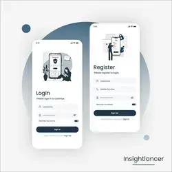 Login & Register Screen(UI/UX Design)