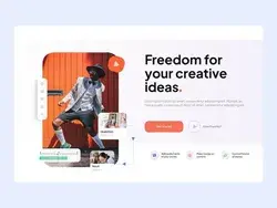 UI UX Landing Page Website Design Animation