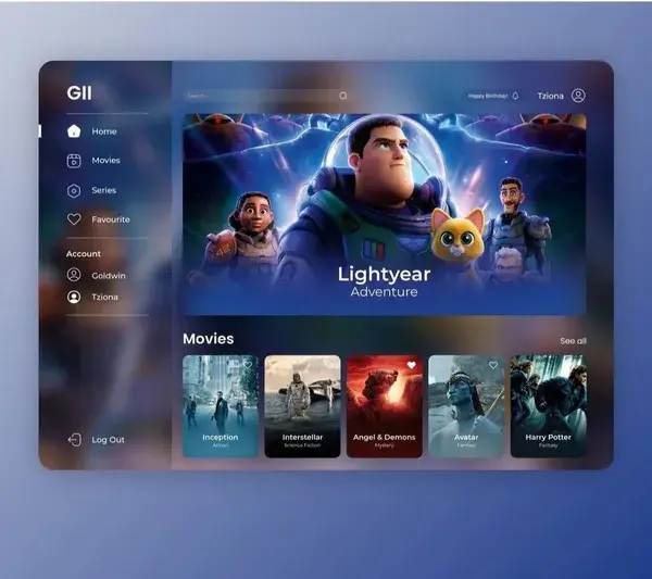 Movie landing page designs