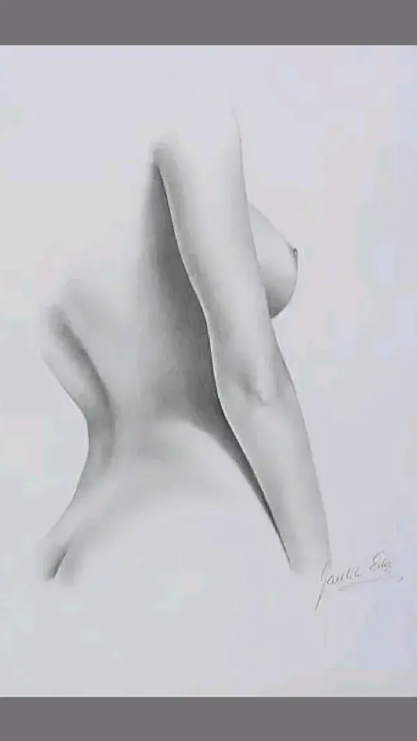 female figure sketch art from artist