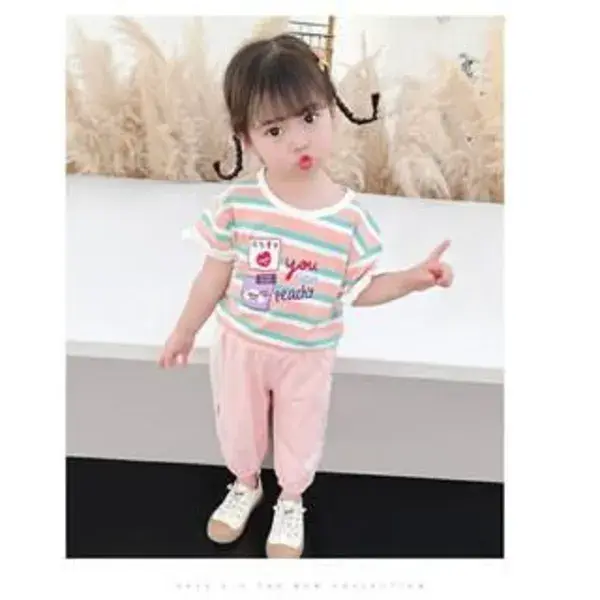 H SC-366 Setelan anak lucu / Setelan anak perempuan / Baju anak perempuan / Baju anak cewek import