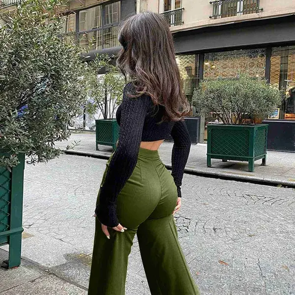 Women&#039;s Pants Capris Women&#039;s Fit Straight Leg Set Pants Solid Office Business Casual Work Pants Fashion Casual Button Flight Straight Pants