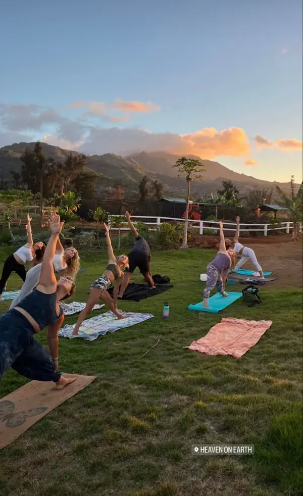 Sunset yoga