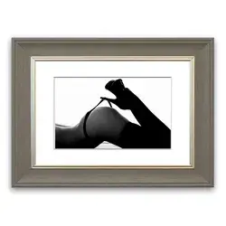 G String Stockings B~W Cornwall Bedroom - Picture Frame Photograph Print on Paper