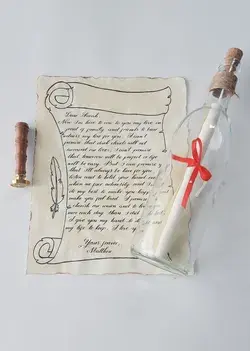 Personalized Handwritten Letter In A Bottle, Love Letter, Message