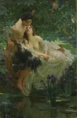 Narcissus and Echo by Solomon Joseph Solomon (1895)