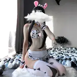 Cute Cow Cosplay Costume Maid Lolita Bra Anime Girls Tankini - One Size / Beige / Star Wars
